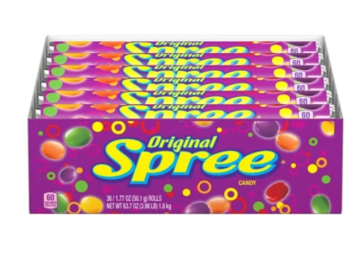FERRARA CANDY COMPANY SPREE Original Rolls, Tart Sweet Hard Candies, 1.77-Ounce (36 Count)