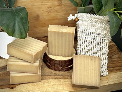 5 oz Bar Organic Tallow Shampoo/Body Bar with Colloidal Oats -Sisal Bag included