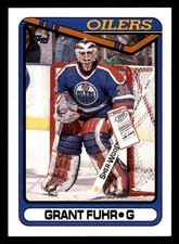  321 Grant  Fuhr 31 Oilers 1990 Topps Hockey Sports Trading Card 