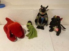 Plush Toy Lot Ty Beanie Boo Dragon Crochet Cthulhu Anubis Red Creature
