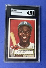 1952 Topps Jackie Robinson Dodgers #312 SGC 4.5 VG-EX+