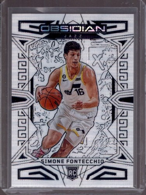 #ad SIMONE FONTECCHIO 2022 23 Panini Obsidian #188 White Pulsar Electric Etch SP RC $14.99