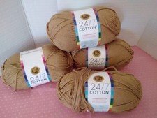 Lion Brand Yarn 761-173AA  24/7 Cotton Hay Bale Lot of 4