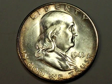 1949-S Franklin Half Dollar     Choice BU+ FBL      SN7480