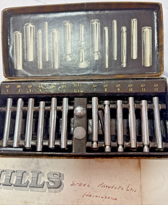 Grooved Studs Pins for Technical Engineers Design Projects SAMPLE BOX Vintage