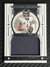 2023 Panini National Treasures Justin Fields #FFA-JFS Framed Fabric /49 Bears SP