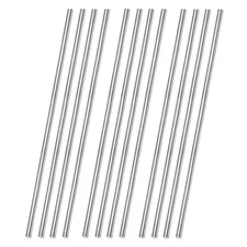 12 Pcs 304 Stainless Steel Round Rod,Phiowocx 1/8” x 12” 3mm, silver-white 