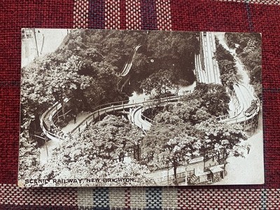 SZENISCHE EISENBAHN ACHTERBAHN POSTKARTE.  NEU BRIGHTON UK
