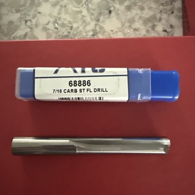 7/32 (0.2188) Straight Flute Carbide Drill AlTiN, MTC-68859