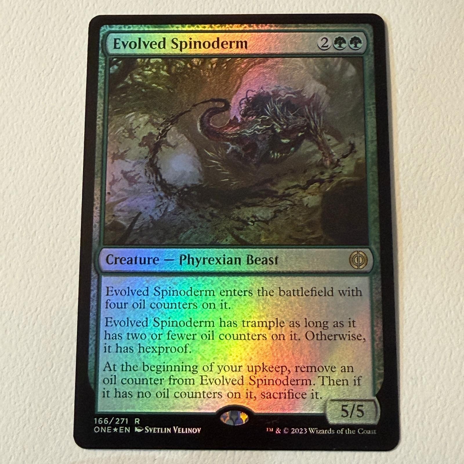 EVOLVED SPINODERM MTG PHYREXIA: ALL WILL BE ONE FOIL 166 RARE LP