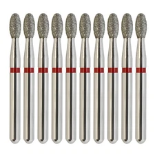 Football Diamond Burs FG Friction Grip Dental Multi-Use Green Red Yellow 368 379