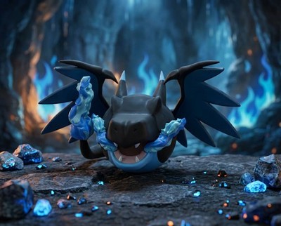 Mega Fire Lizard Themed Capture Ball 3D Printed Figure Desk Decor Collectible