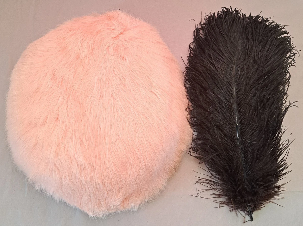 Elegant Vintage Pink Fur Hat with Bow and Rhinestone detailing Fur Pink Vintage Hats for Women for sale | eBay main image 4