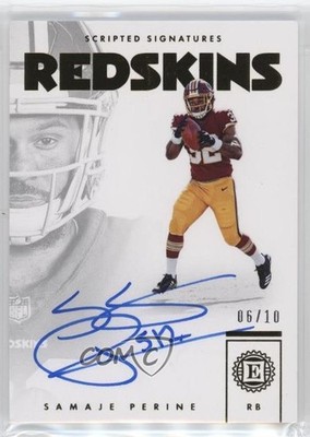 2017 Encased Scripted Signatures Gold 6/10 Samaje Perine Rookie Auto RC 1u6