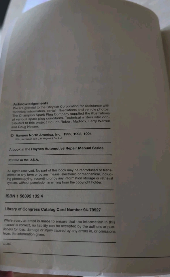 Dodge Caravan,Plymouth Voyager,Chrysler Town&Country 1984-1995 van #30010(1231) - Image 4 of 4