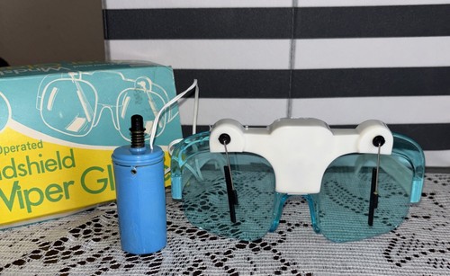 Vintage Windshield Wipers Novelty Glasses W/Box Gag Gift Not Working As Is