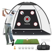 Golf Net, Golf Practice Net and Mat, 10x7FT Hitting Aids for Backyard Driving...