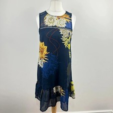 Next sleeveless shift dress women’s size 12 navy floral summer work