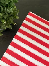 RED STRIPES Design Tissue Paper Sheet Choose Size & Package Amount