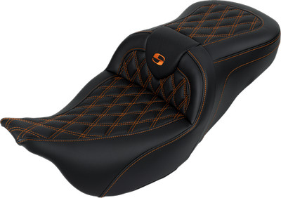 Saddlemen 808-07B-182B3 Roadsofa Seat Backrest Orange Stitch FL 2008-2023 FLHTPI