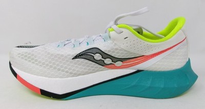 Saucony Men's Endorphin Pro 4 Running Shoes, White/Mutant, US 12 - GENTLY_USED