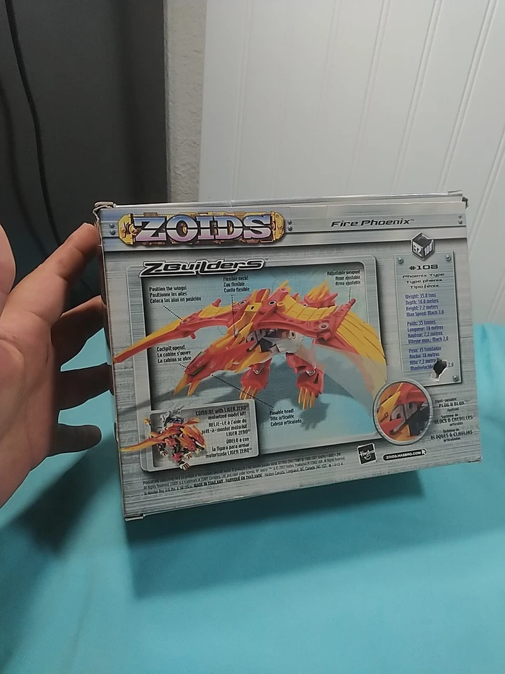 Hasbro ZOIDS Fuzors Blox Z-Builders Fire Phoenix Cimplete - Nueva caja abierta dañada Foto 3 de 4