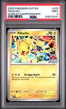 2025 Pokemon Svp En-Sv Stella Nera Promo Campionati Mondiali Pikachu PSA 9