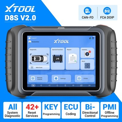 XTOOL D8S V2.0   Bidirektionales OBD2-Diagnosegerät Code-Leser mit ECU-Codierung