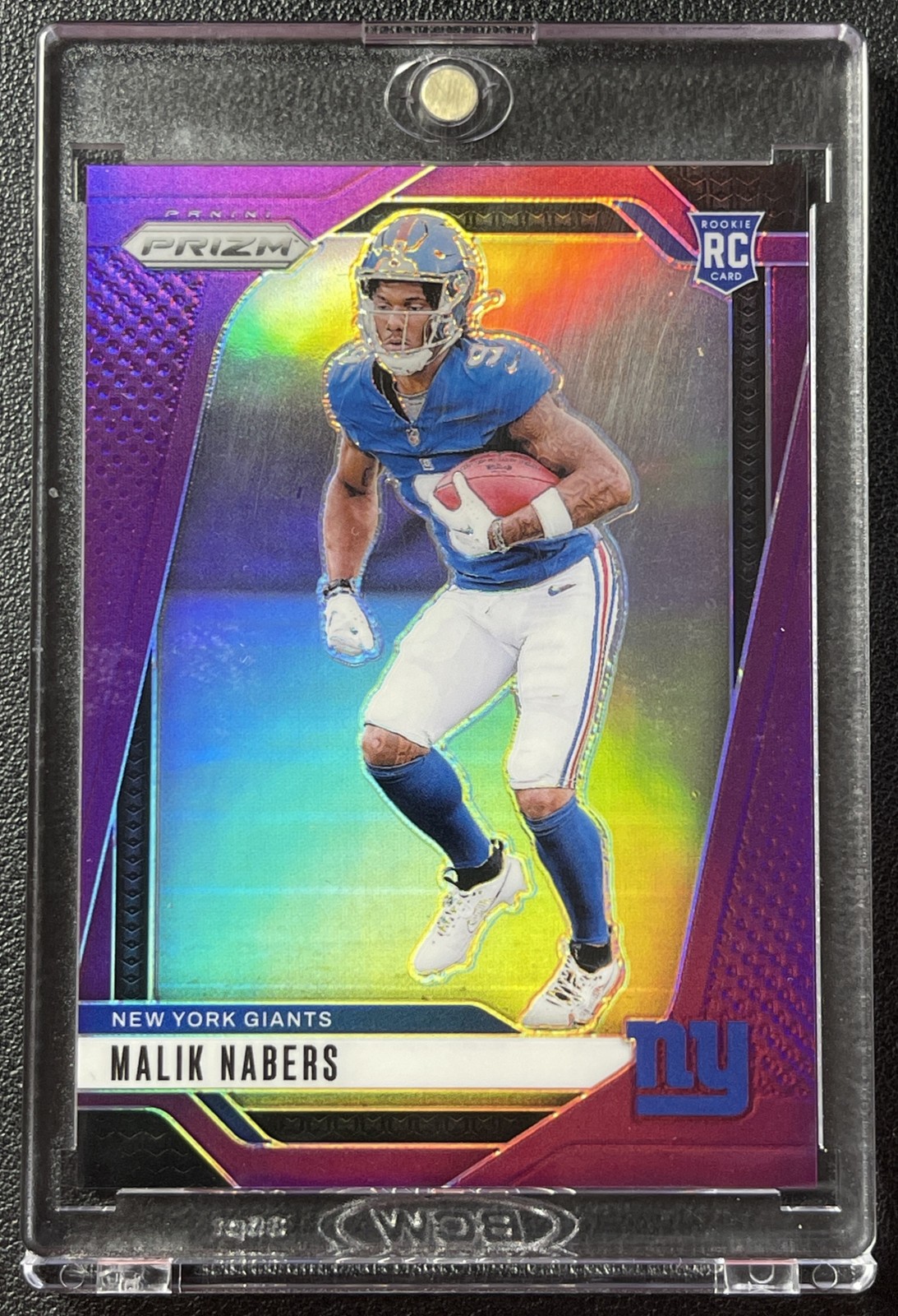 MALIK NABERS 2024 PANINI PRIZM #370 ROOKIE PURPLE RC 33/125 GIANTS
