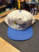 Vintage Regul Tires Patch Snapback Trucker Cap Adjustable Hat Blue