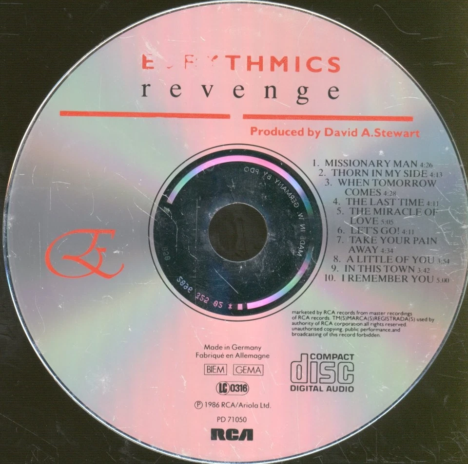 Eurythmics Revenge CD Europa RCA 1986 PD71050 - Bild 3 von 3