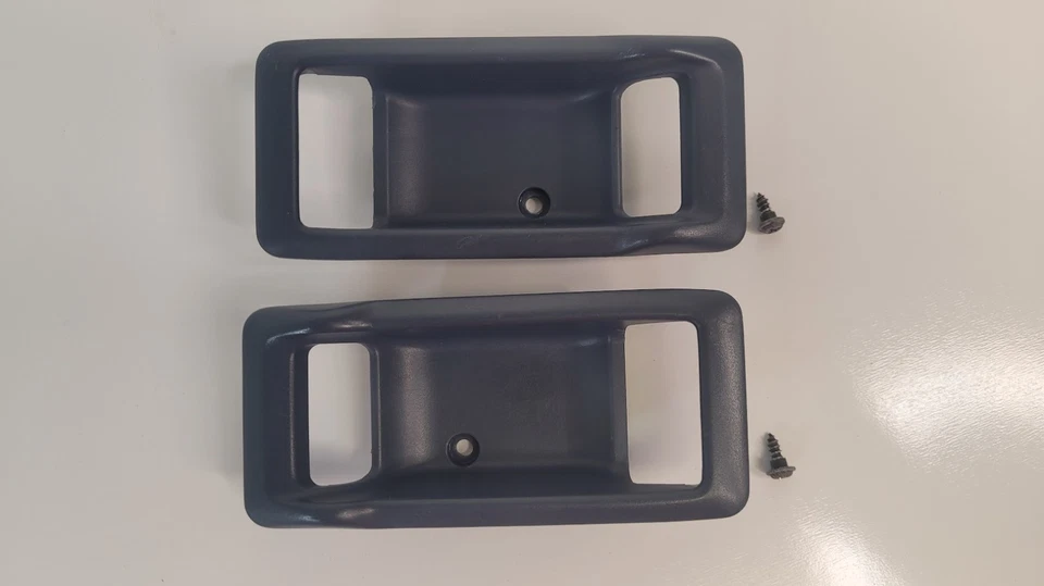 Пара серых отделочных внутренних дверных ручек с винтами для Honda Civic CRX 1988-1991 годов выпуска от оригинального производителя - Изображение 2 из 4