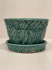Vintage McCoy Leaves and Berries in Green Ceramic Planter
