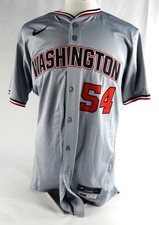 2024 Washington Nationals Amos Willingham #54 Game Issued Grey Jersey 46 565