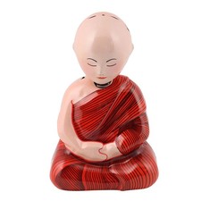 Blechspielzeug - Betender M&ouml;nch - Meditierender Buddha - Wackelkopf