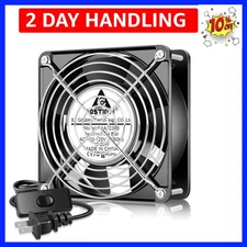 AXIAL Fan 12038, 110V 120V AC 120mm x 38mm Dual Ball Bearing High CFM with Sw...