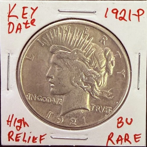 1921-P $1 Peace Silver Dollar High Relief Choice Uncirculated