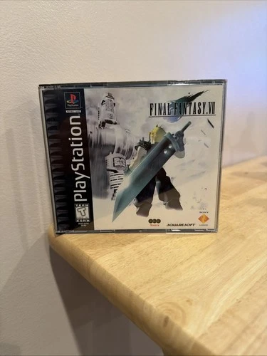 Final Fantasy VII (PlayStation 1 1997)  CIB black label.