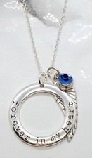 "Forever in my heart" Memorial Necklace - Loss, Bereavement, Sympathy Gift