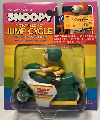 Snoopy Motorized Toy Jump Cycle, Charlie Brown,Peanuts, Brand New
