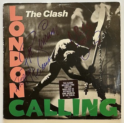The Clash London Calling Autographed Vinyl Record Album Signed JSA