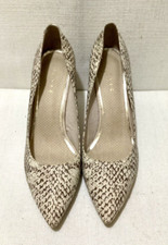 JIGSAW - Cream/Brown Snakeskin Point Toe Heels - Sz 39