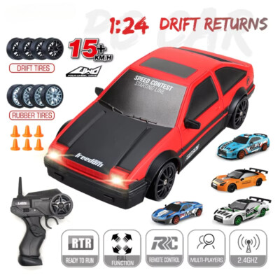 4WD RC Drift Car 1/24 Fernbedienung GTR Modell 2.4G Mini Elektro RC Rennwagen