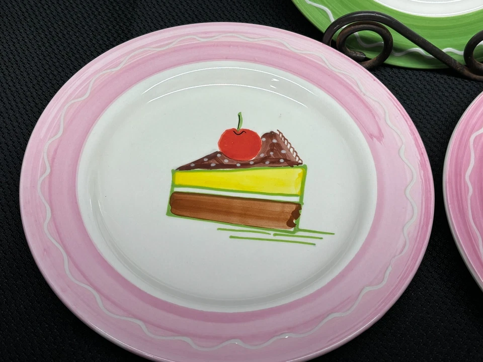 Juego de 3 ~ Platos de Postre "POSTRES" Sonoma Home Goods ~ Italia ~ 9" Foto 4 de 4