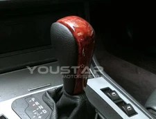 UK STOCK Genuine Leather Wood Grain Shift Knob for BMW 1 3 6 Series X1 Z4 E90