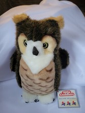 Douglas Little Cuddlers Plush Owl Stuffed Animal Brown / Beige Vtg Rare With Tag