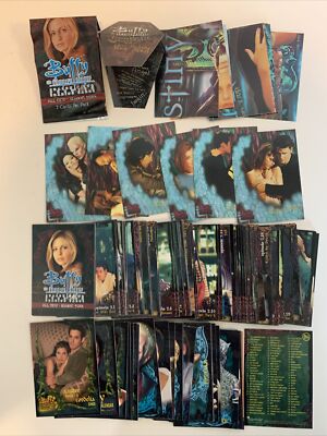 Buffy Season 2 Trading Card base set& B2-AL1 Promo Card & Coffin Card Inkworks