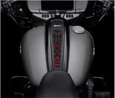 Gothic Red Roses Dash Panel Insert. Fit Harley 21+ Street Glide & 21+ Road Glide