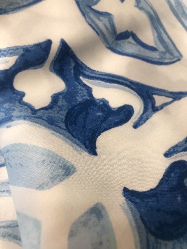 TWIN Charter Club Damask Designs Painted Tile Duvet/Comforter Cover/Sham Blue - Picture 5 of 8