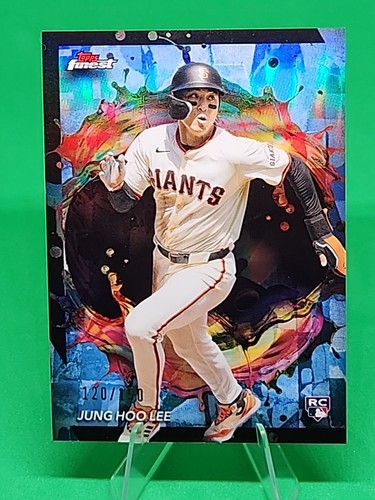 2024 Topps Finest Baseball Jung Hoo Lee RC #282 RARE Rookie Sky Blue /150 - Picture 2 of 3